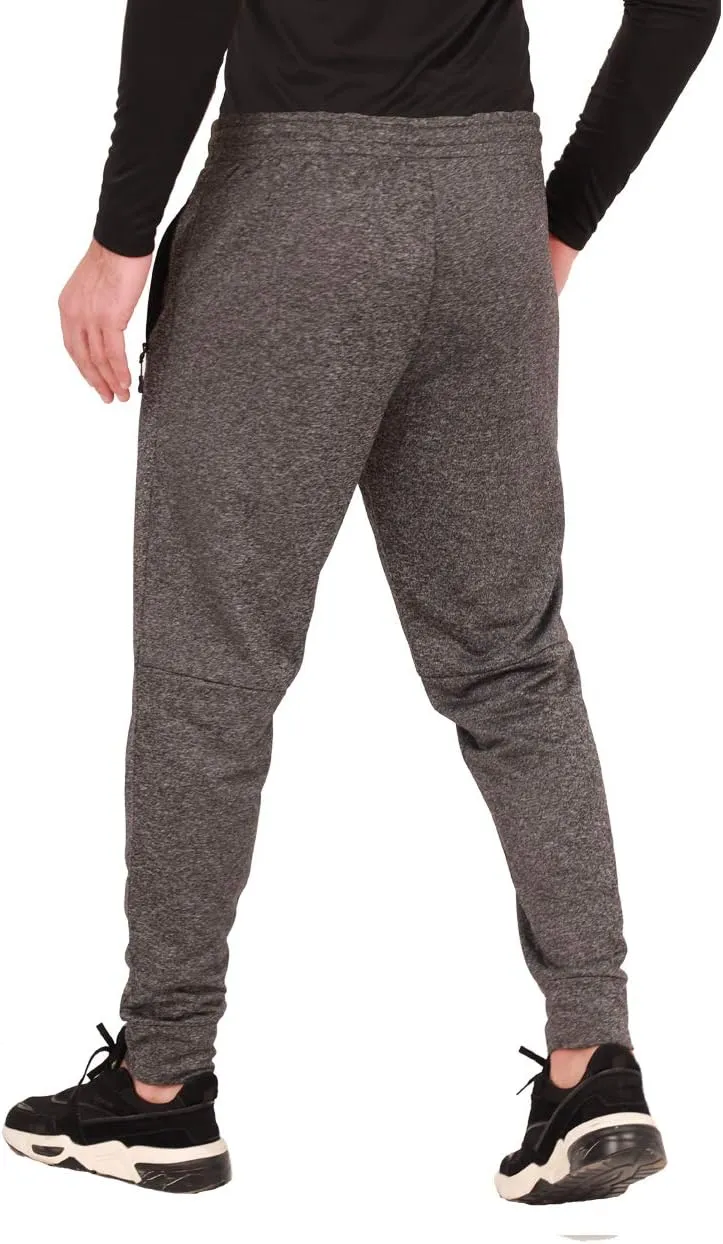 1 Pack/2 Pack Mens Jogger Gym Sweatpants, Athletic Jogger Workout Pants for Men,Running Track Pants with Zipper Pockets