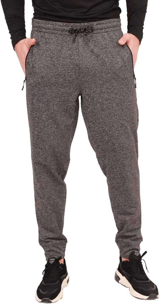 1 Pack/2 Pack Mens Jogger Gym Sweatpants, Athletic Jogger Workout Pants for Men,Running Track Pants with Zipper Pockets