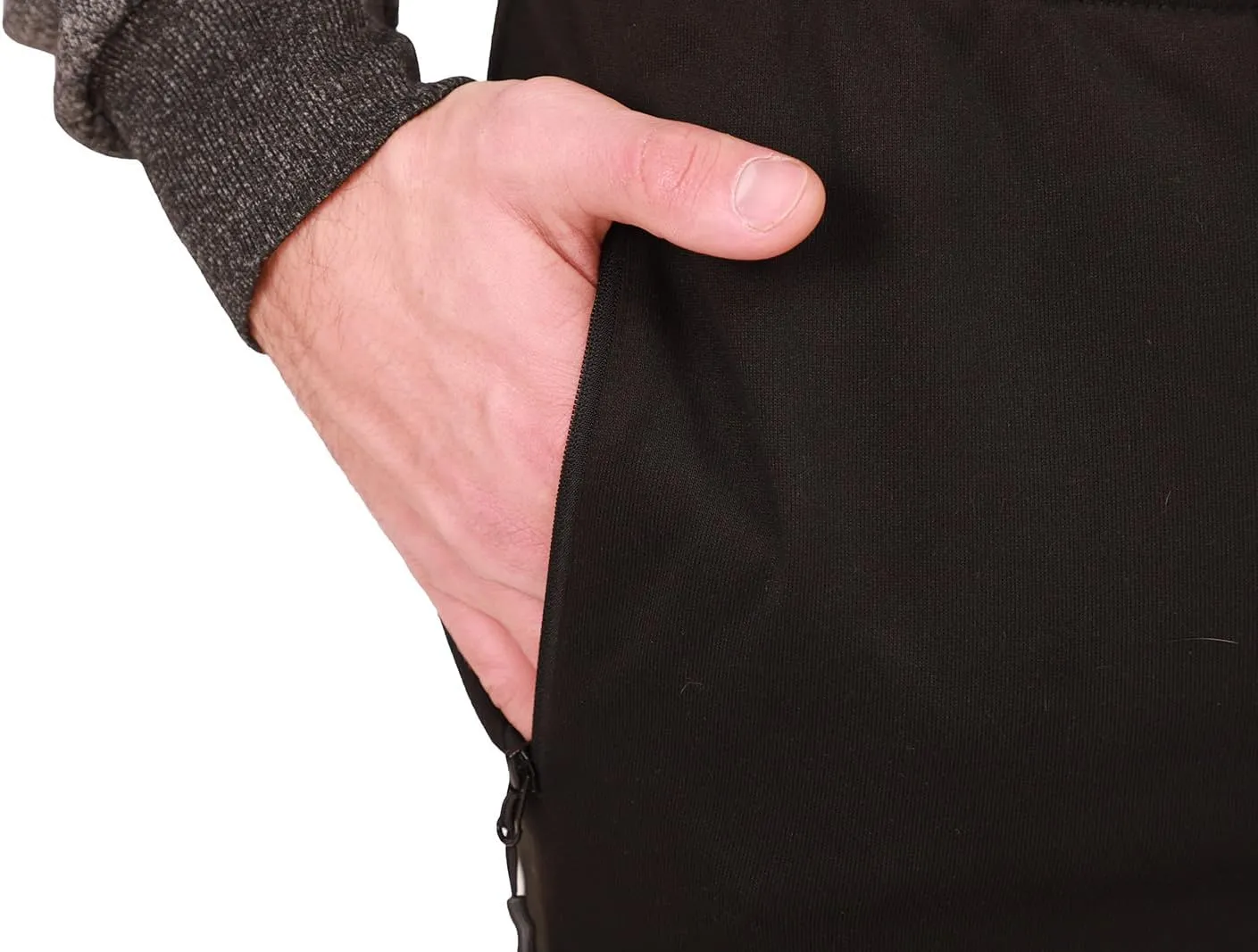 1 Pack/2 Pack Mens Jogger Gym Sweatpants, Athletic Jogger Workout Pants for Men,Running Track Pants with Zipper Pockets