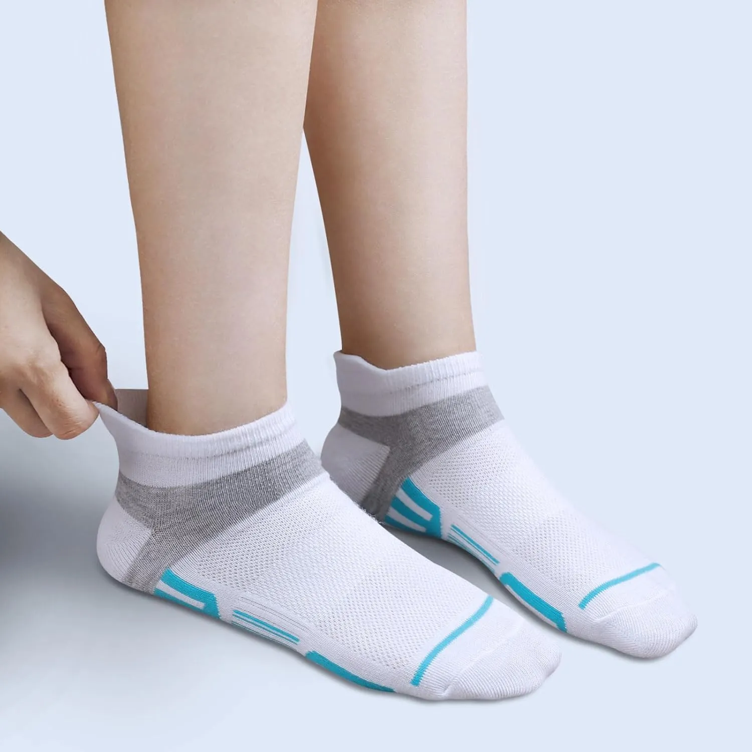 15 Pairs Womens Ankle Socks Lightweight Breathable Casual Low Cut Socks for Women With Heel Tab