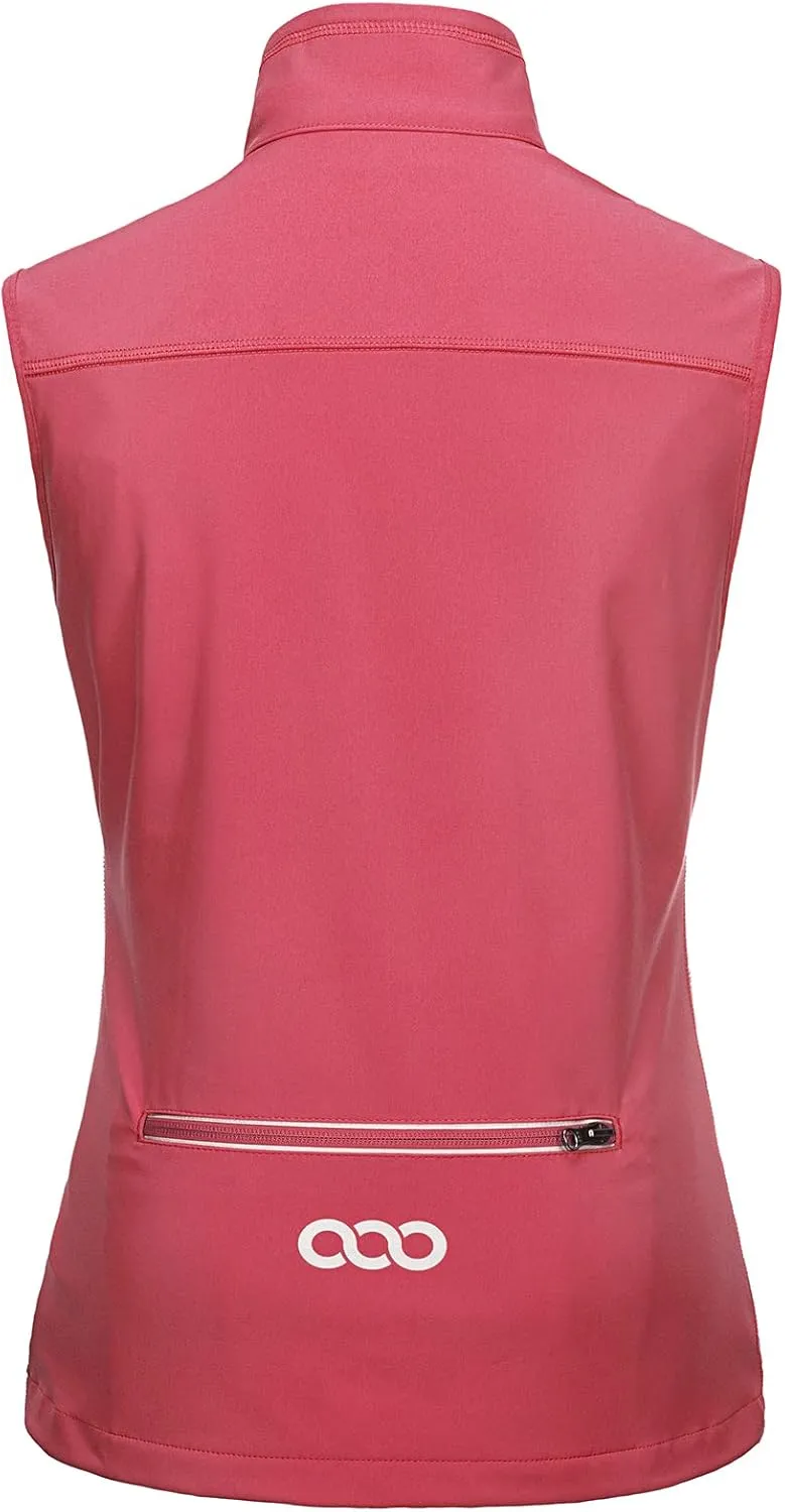 33,000ft Women's Lightweight Running Vest Outerwear with Pockets, Windproof Sleeveless Jacket for Golf Hiking Travel