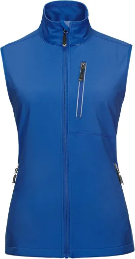 33,000ft Women's Lightweight Running Vest Outerwear with Pockets, Windproof Sleeveless Jacket for Golf Hiking Travel