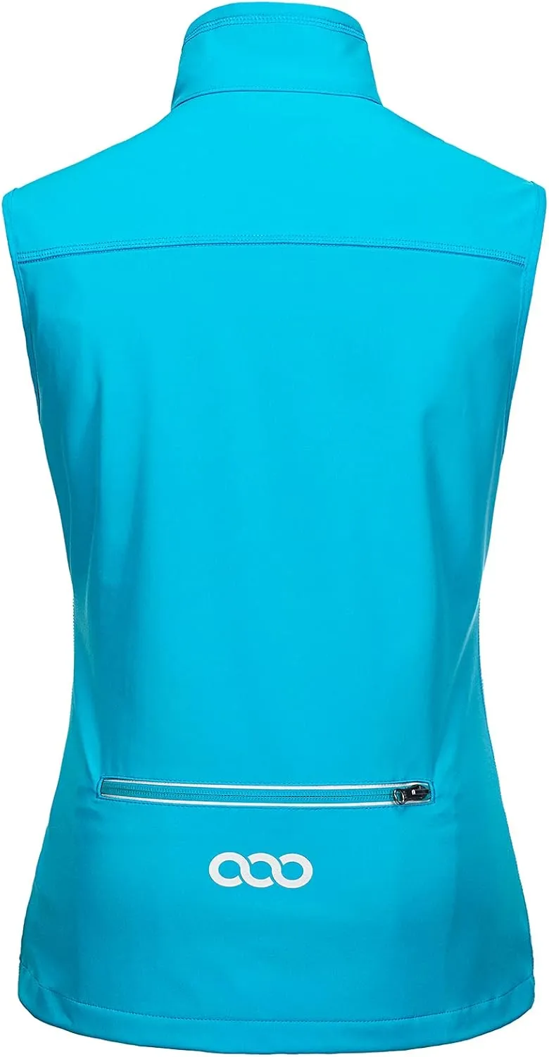 33,000ft Women's Lightweight Running Vest Outerwear with Pockets, Windproof Sleeveless Jacket for Golf Hiking Travel