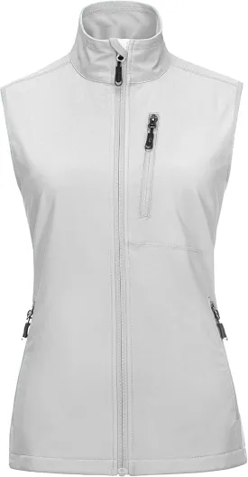 33,000ft Women's Lightweight Running Vest Outerwear with Pockets, Windproof Sleeveless Jacket for Golf Hiking Travel