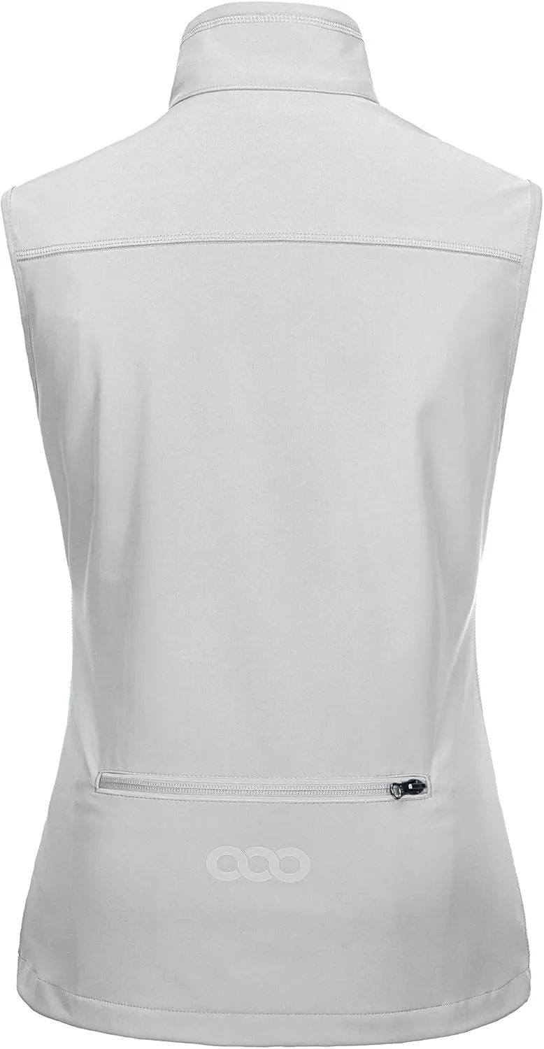 33,000ft Women's Lightweight Running Vest Outerwear with Pockets, Windproof Sleeveless Jacket for Golf Hiking Travel