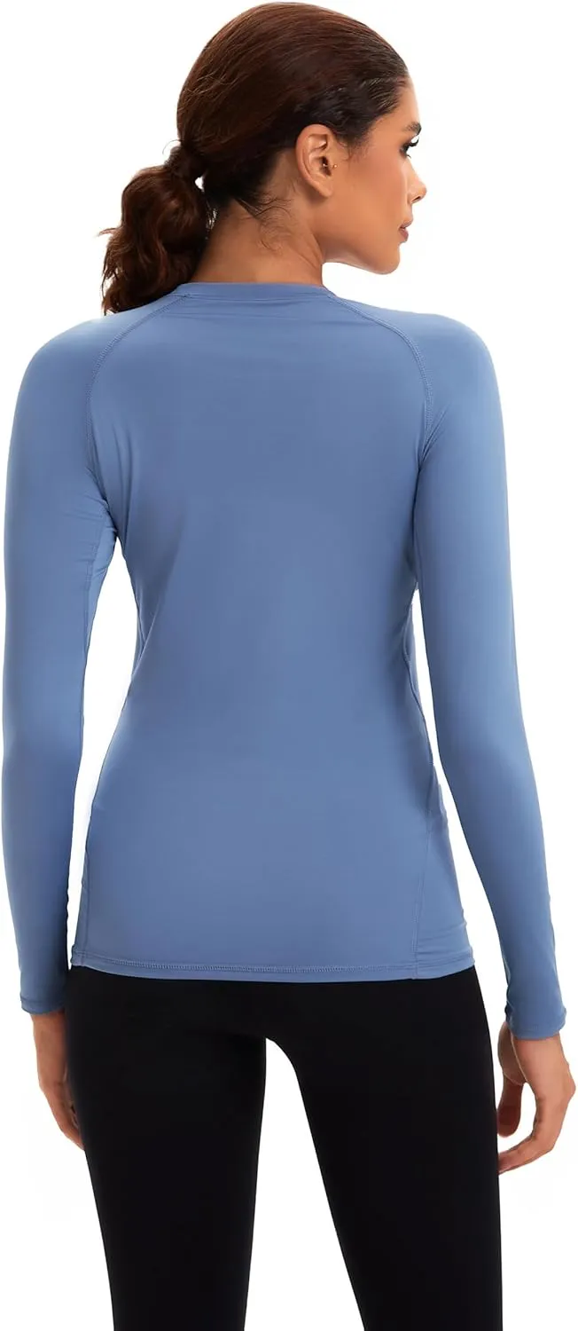 5 Pack Women's Compression Shirt Long Sleeve Workout Tops Athletic Baselayer Quick Dry Gym Yoga Running T-Shirt