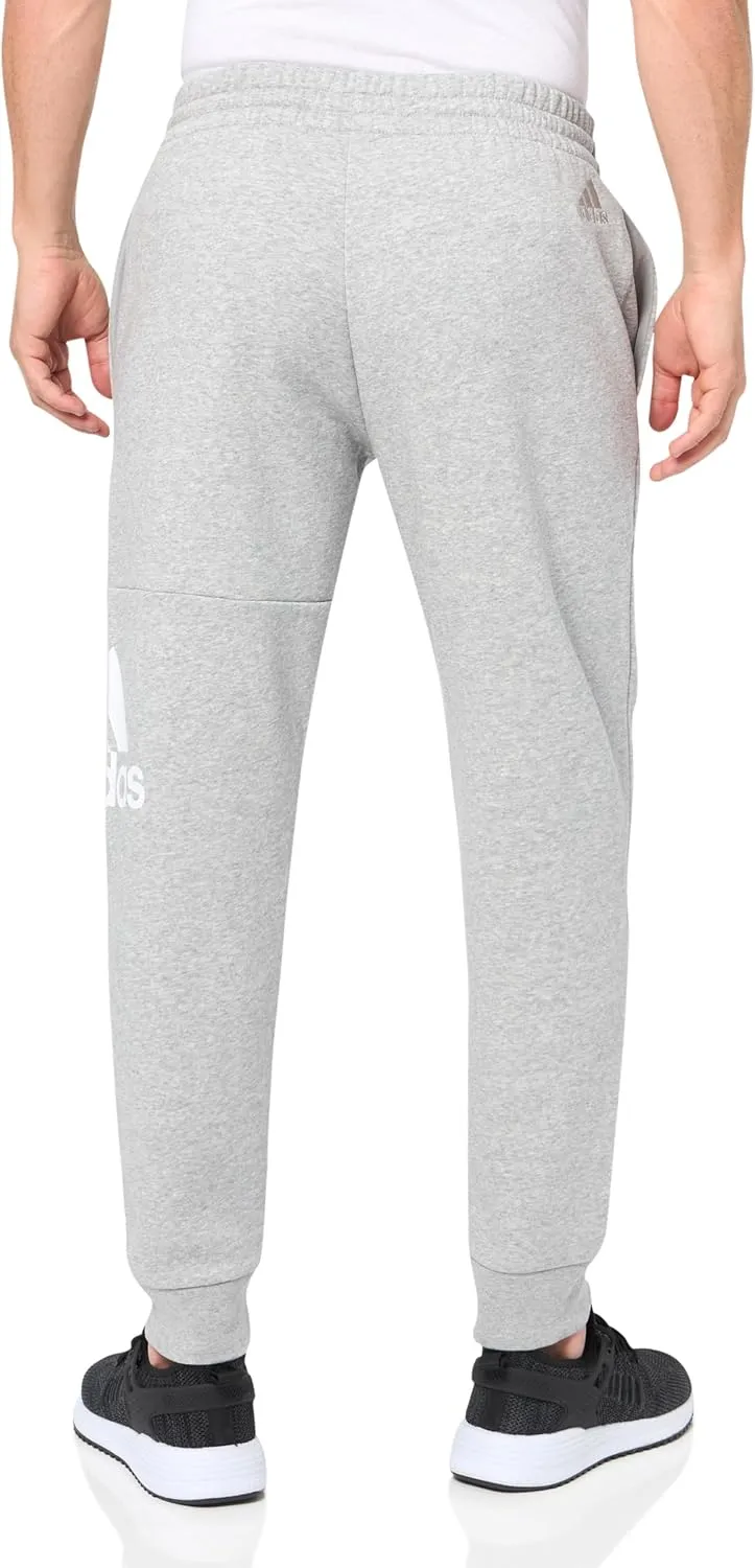 adidas Mens Essentials Fleece Tapered Cuff Logo Joggers Training Casual - Blue