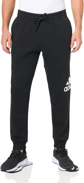 adidas Mens Essentials Fleece Tapered Cuff Logo Joggers Training Casual - Blue