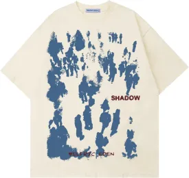 Aelfric Eden Oversized Graphic Tees Unisex Graffiti Print Shirts Inkjet Tee Top