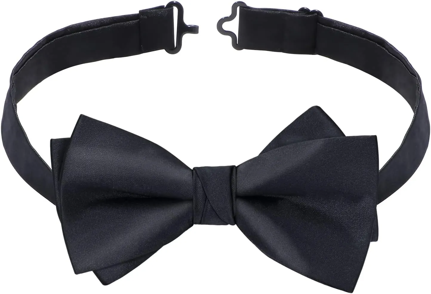 Bow Ties for Men, Mens Pre-Tie Bow Tie Satin Silk Adjustable Bow Tie Cufflinks Handkerchief Sets With Gift Box
