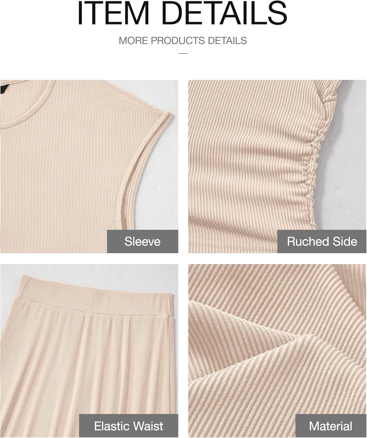 BTFBM Women Two Piece Skirt Set Summer 2025 Casual Vacation Crew Neck Short Sleeve Cropped Top Elastic Waist Midi Skirts