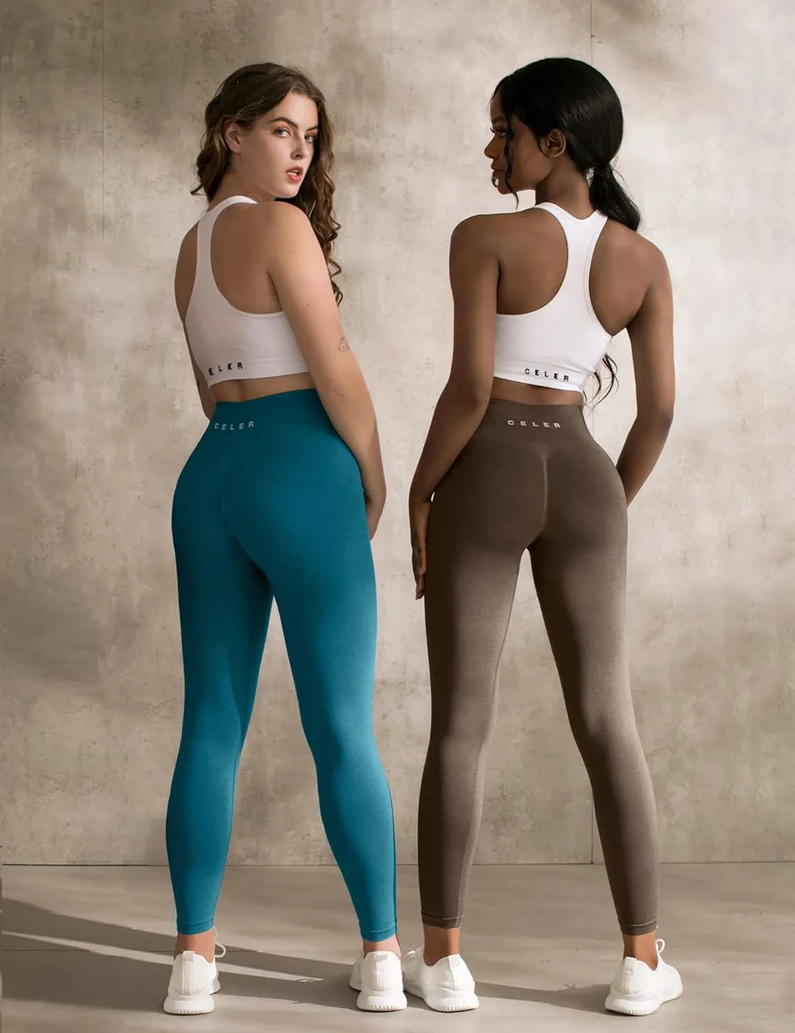 CELER Workout Leggings for Women Tummy Control Chemistry Seamless Scrunch Butt Gym Leggings High Waisted Yoga Pants