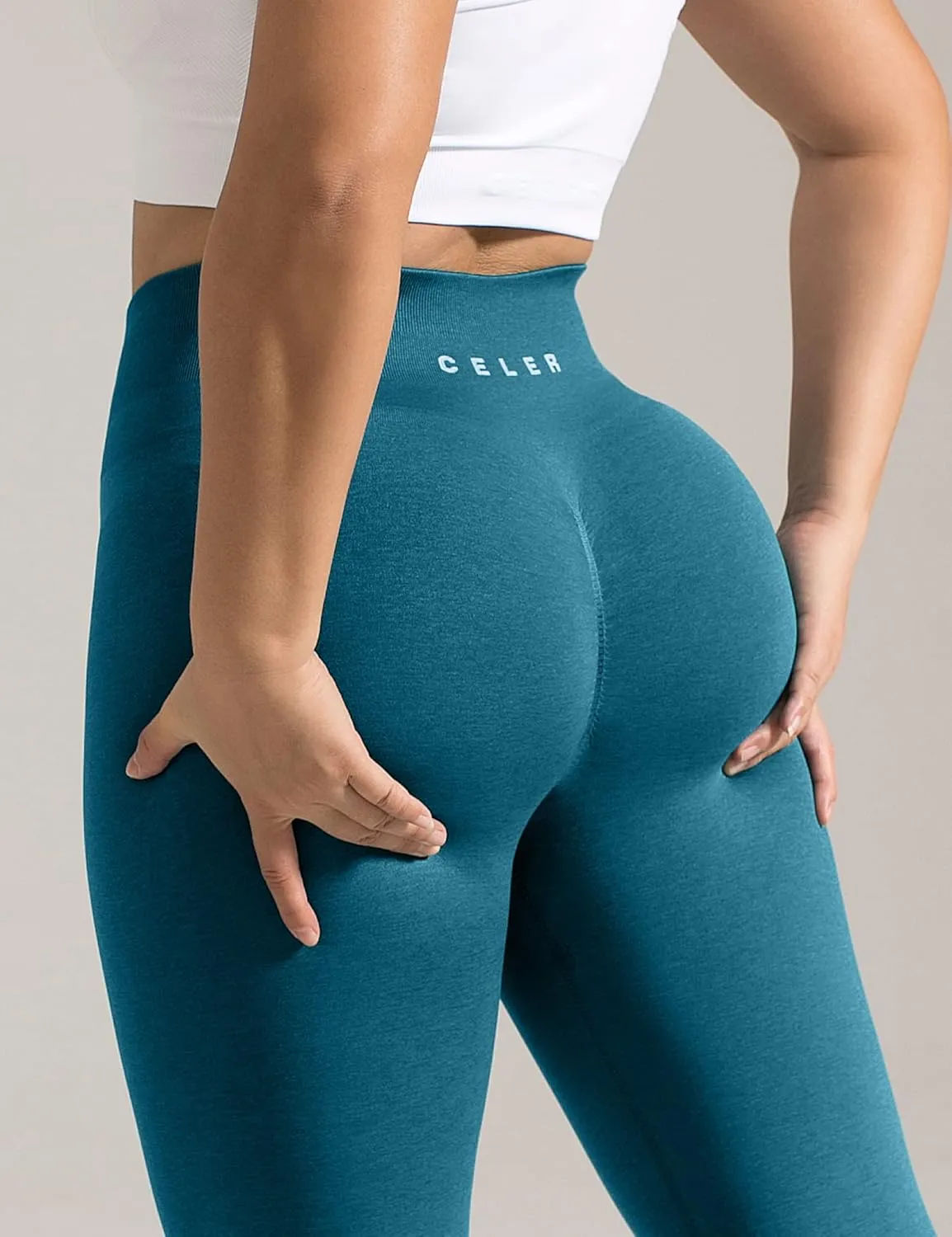 CELER Workout Leggings for Women Tummy Control Chemistry Seamless Scrunch Butt Gym Leggings High Waisted Yoga Pants