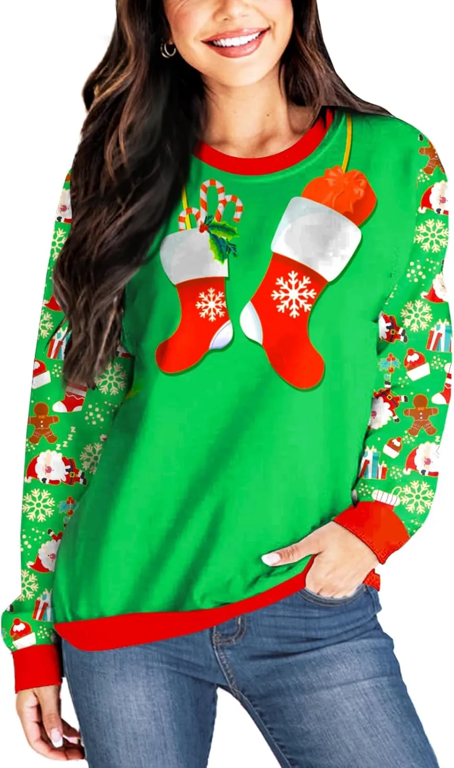 Deerose Women Mardi Gras Sweatshirts St Patricks Long Sleeve Print Shirts