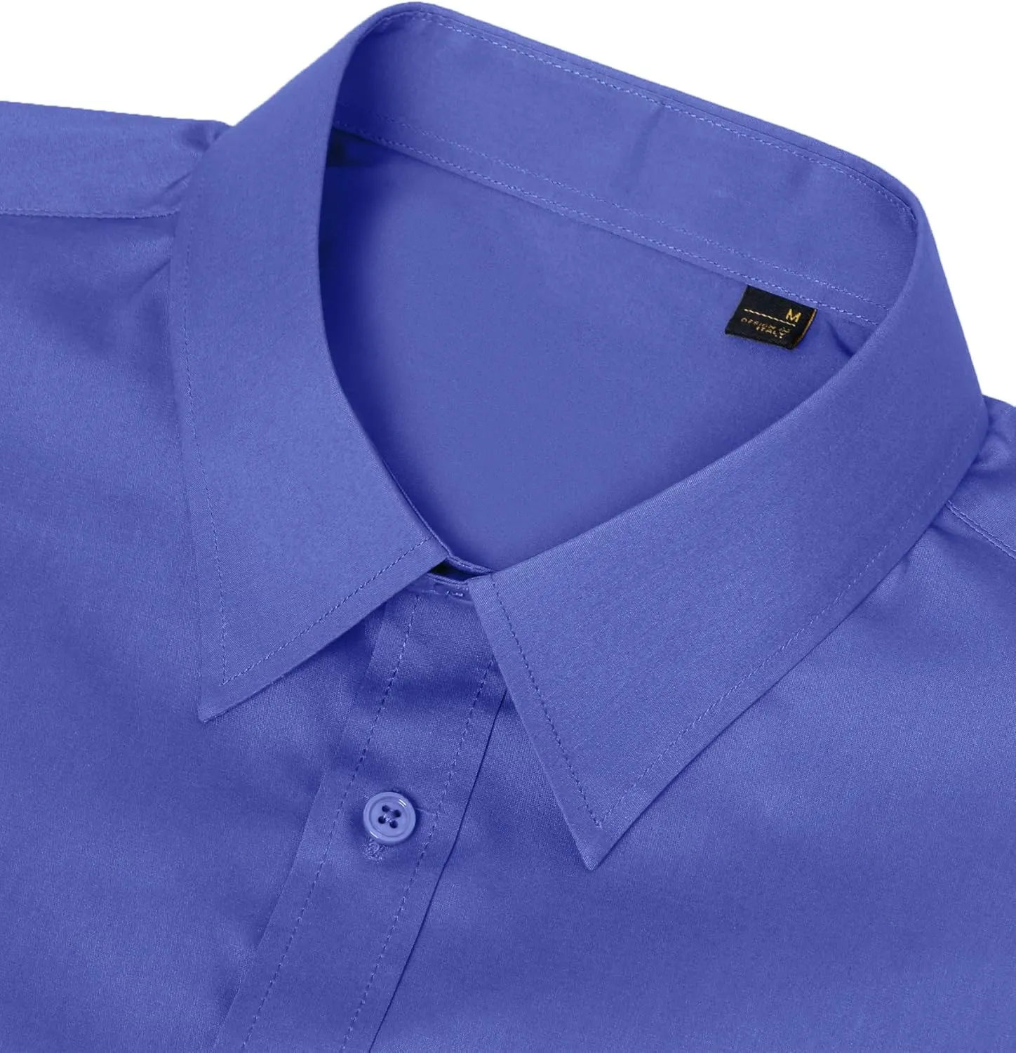 DEMEANOR Cotton Mens Dress Shirts Short Sleeve Button Down Shirts Formal Summer Dress Shirt Casual Button Up Shirts Men