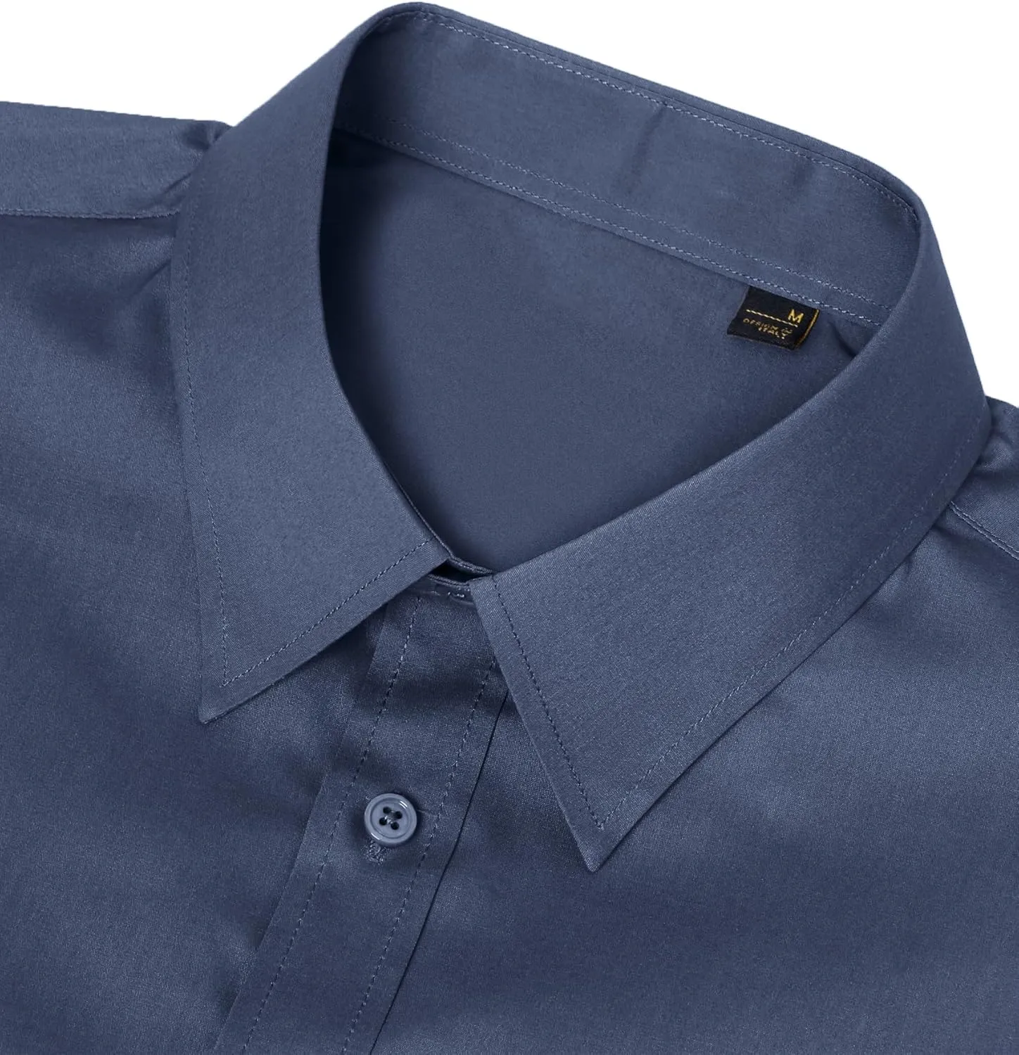 DEMEANOR Cotton Mens Dress Shirts Short Sleeve Button Down Shirts Formal Summer Dress Shirt Casual Button Up Shirts Men