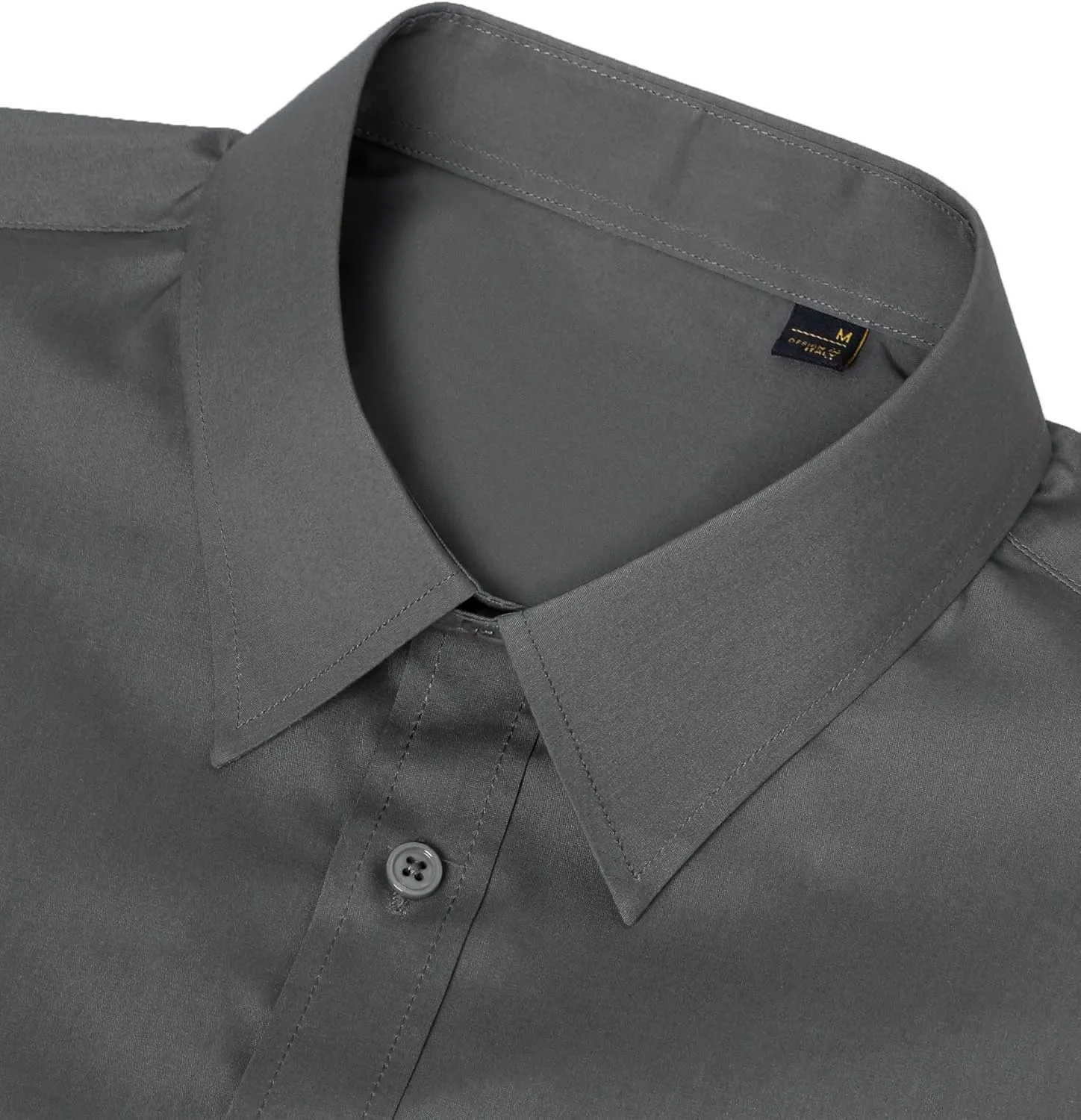 DEMEANOR Cotton Mens Dress Shirts Short Sleeve Button Down Shirts Formal Summer Dress Shirt Casual Button Up Shirts Men