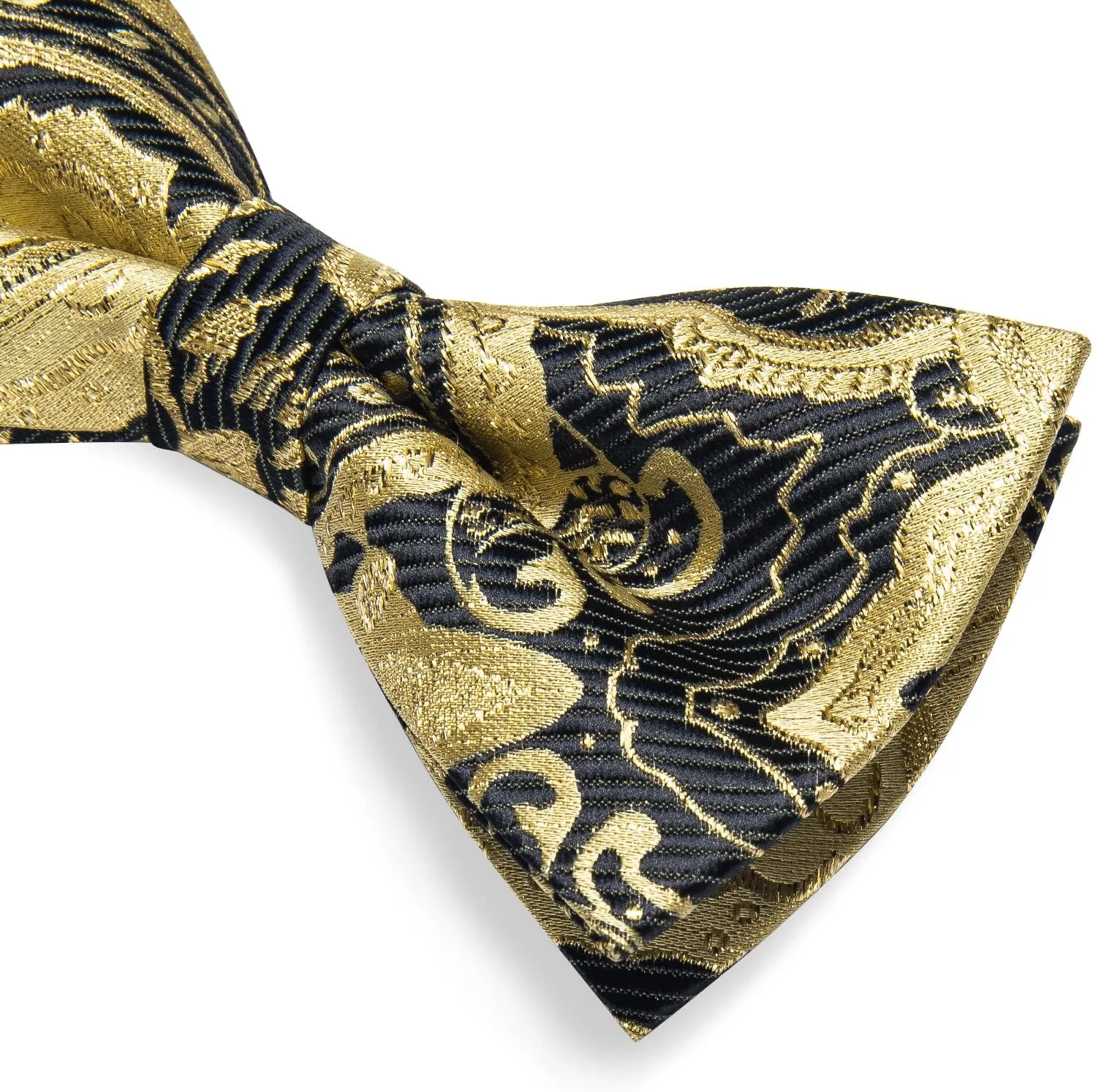 DiBanGu Pre-Tied Bow Ties for Men Silk Adjustable Tuxedo Bowties Pocket Square Cufflinks Set with Lapel Pin Jacquard Woven