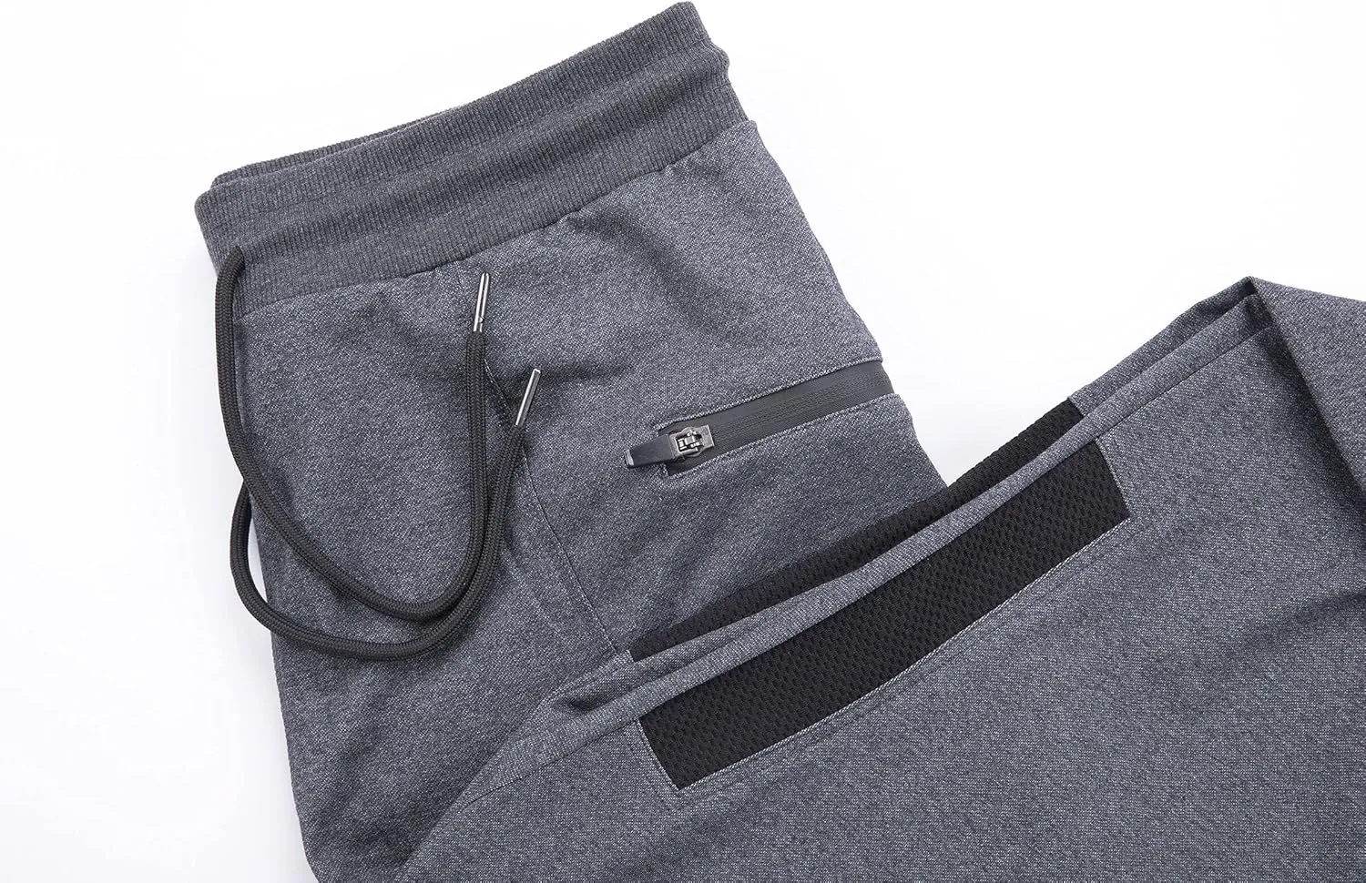 FIRSTGYM Mens Joggers Sweatpants Slim Fit Workout Training Thigh Mesh Gym Jogger Pants with Zipper Pockets