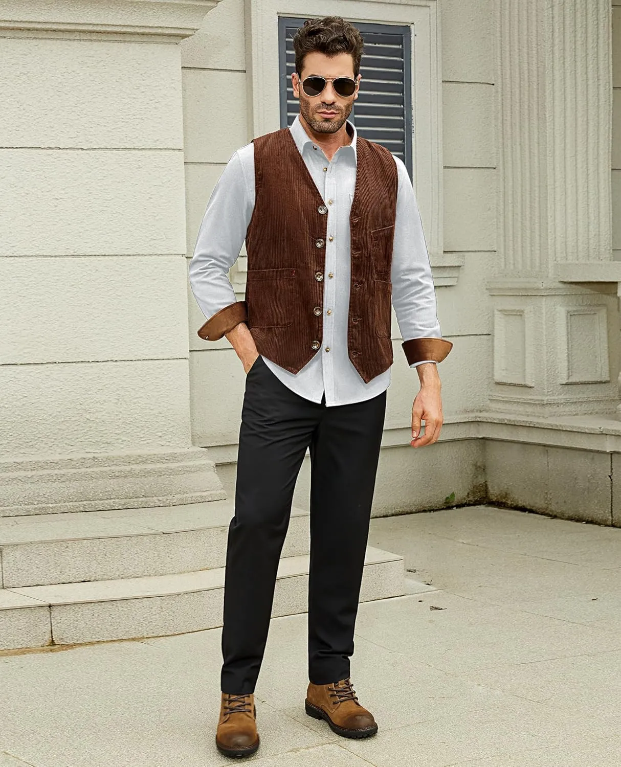 Flannel Shirt for Men Long Sleeve Mens Dress Shirts Cotton Casual Button Down Shirt Big Work Shacket Jackets