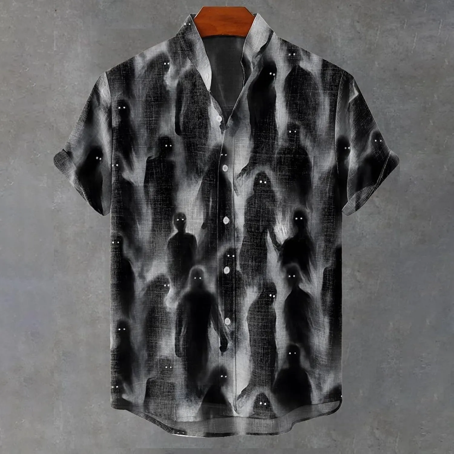 Halloween Shirt Men Fun Pumpkins Skull Men's Halloween Button Up Shirt Hawaiian Funky Holiday Festival Party Shirts