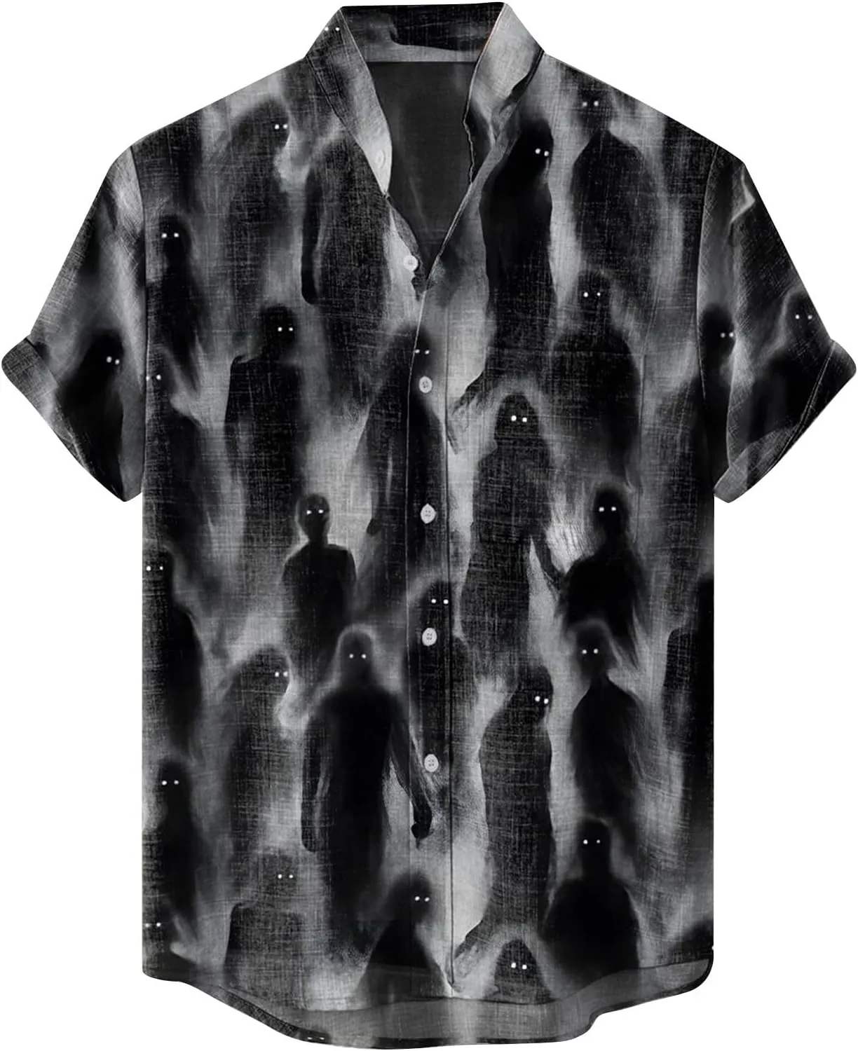 Halloween Shirt Men Fun Pumpkins Skull Men's Halloween Button Up Shirt Hawaiian Funky Holiday Festival Party Shirts