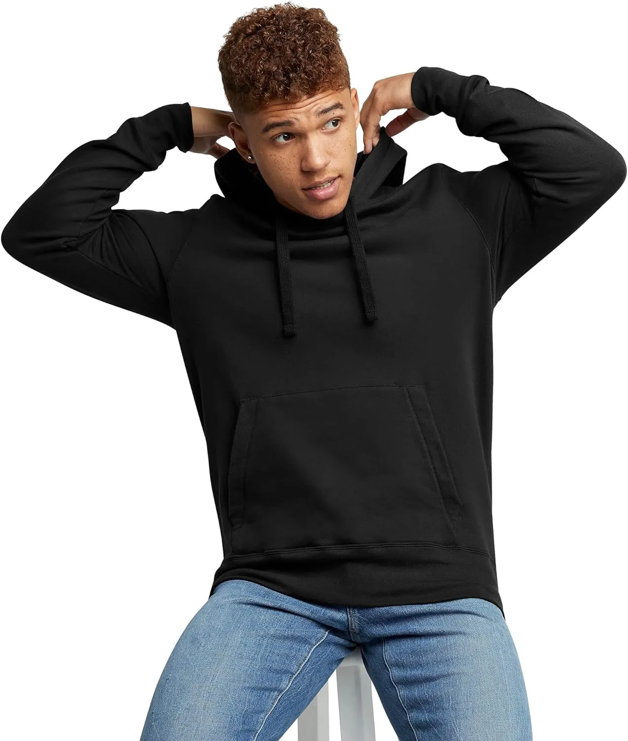 Hanes Men's Originals Midweight Fleece Hoodie, Pullover Hooded Sweatshirt for Men