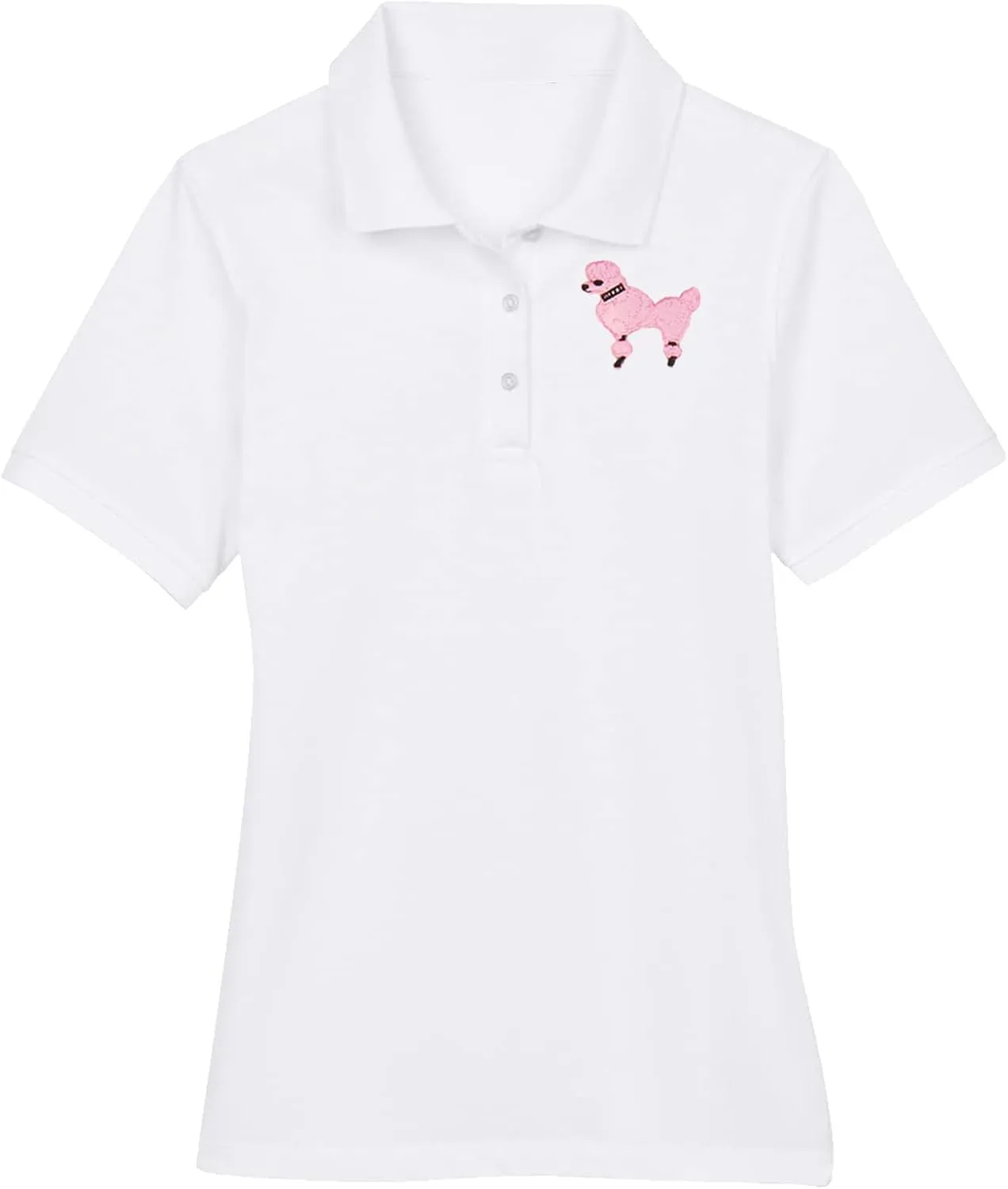 Hip Hop 50's Shop 50s Adult Poodle Skirt Costume Shirt Top with Applique for Women