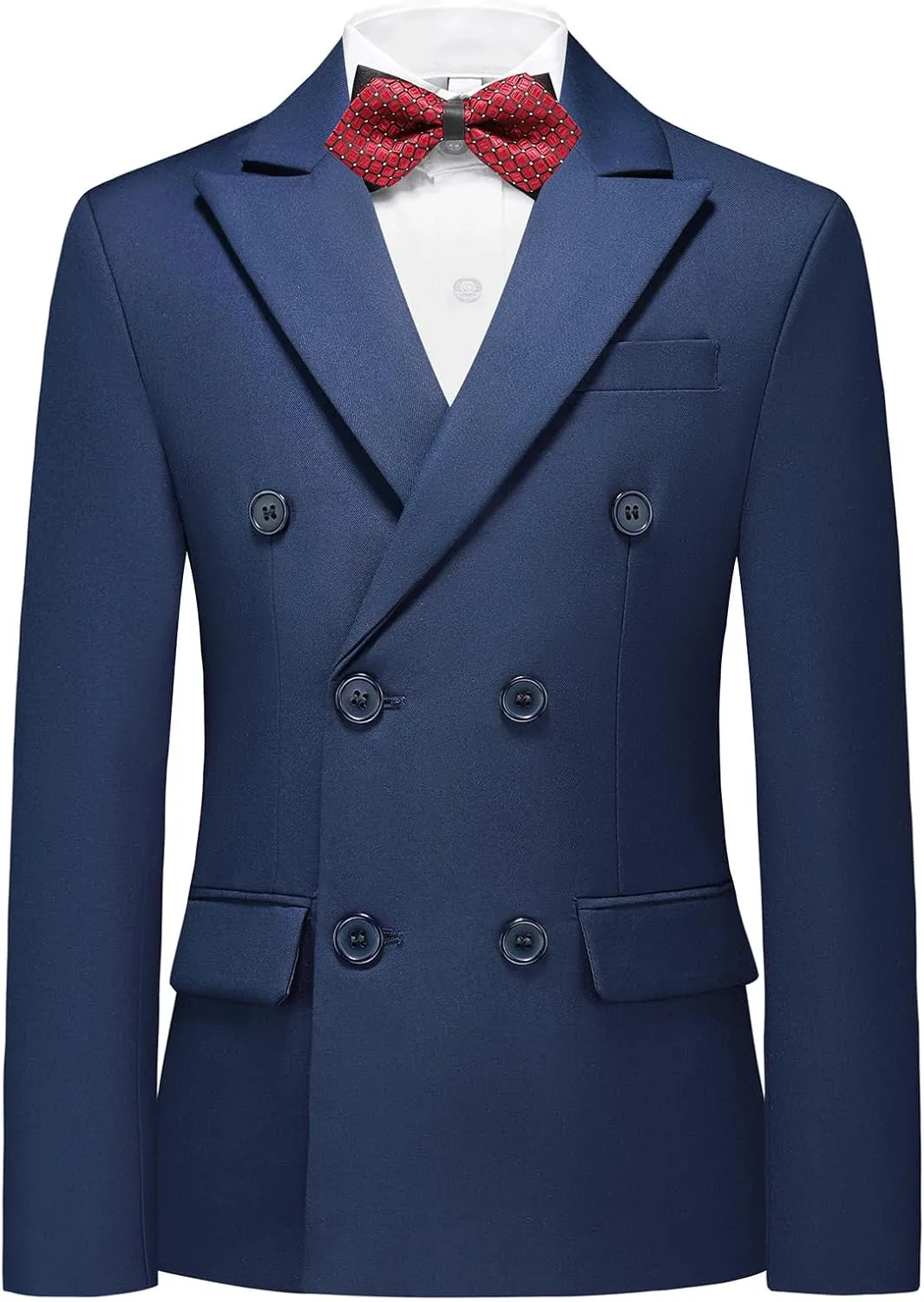 Lamgool Boys Suit 3 Piece Slim Fit Tuxedo Double Breasted Kids Formal Outfit Set with Blazer Vest Pant for Wedding Prom Party