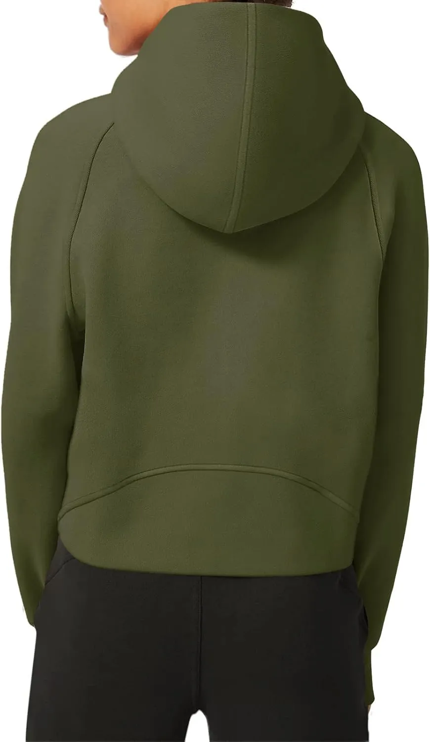 LASLULU Womens Fleece Hoodies Pullover 1/2 Zip Up Sweatshirts Long Sleeve Sweater Workout Jacket Fall Outfits 2024 Thumb Hole