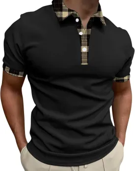 LCMTWX Polo Shirts for Men 2024 Button Up Shirt for Sports and Leisure Polo Shirts Polo Shirts for Men Men's Golf Polo Men