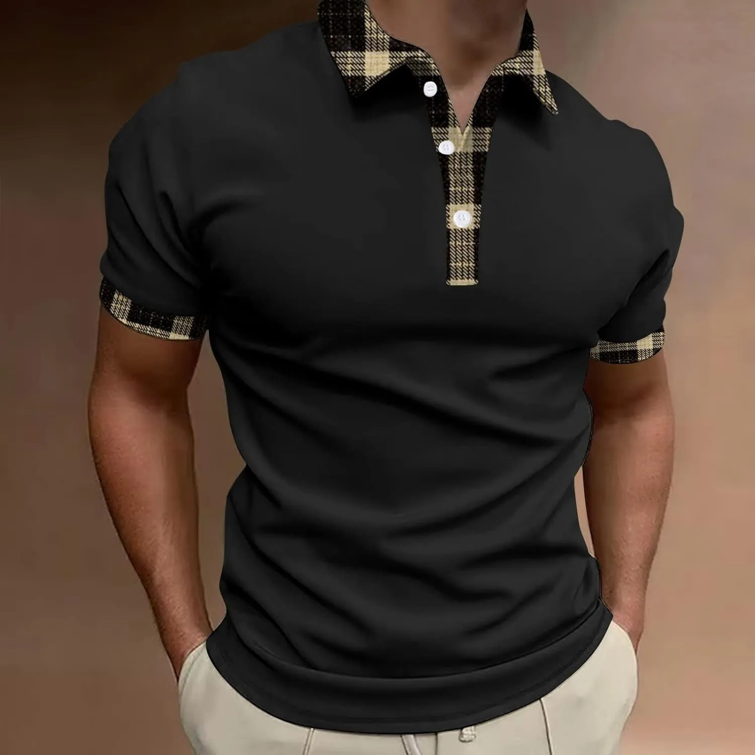 LCMTWX Polo Shirts for Men 2024 Button Up Shirt for Sports and Leisure Polo Shirts Polo Shirts for Men Men's Golf Polo Men