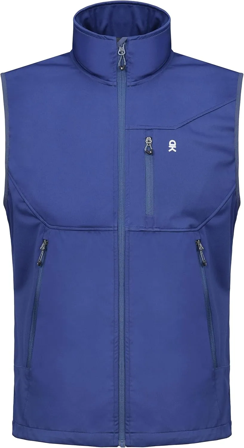 Little Donkey Andy Men's Lightweight Softshell Vest Windproof Sleeveless Jacket for Travel Hiking Running Golf