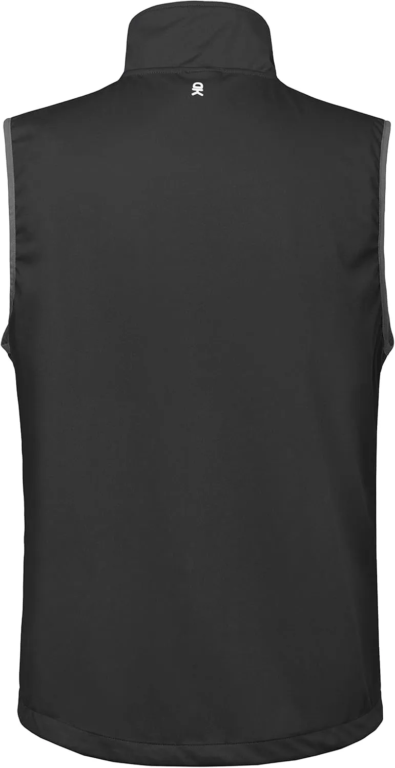 Little Donkey Andy Men's Lightweight Softshell Vest Windproof Sleeveless Jacket for Travel Hiking Running Golf