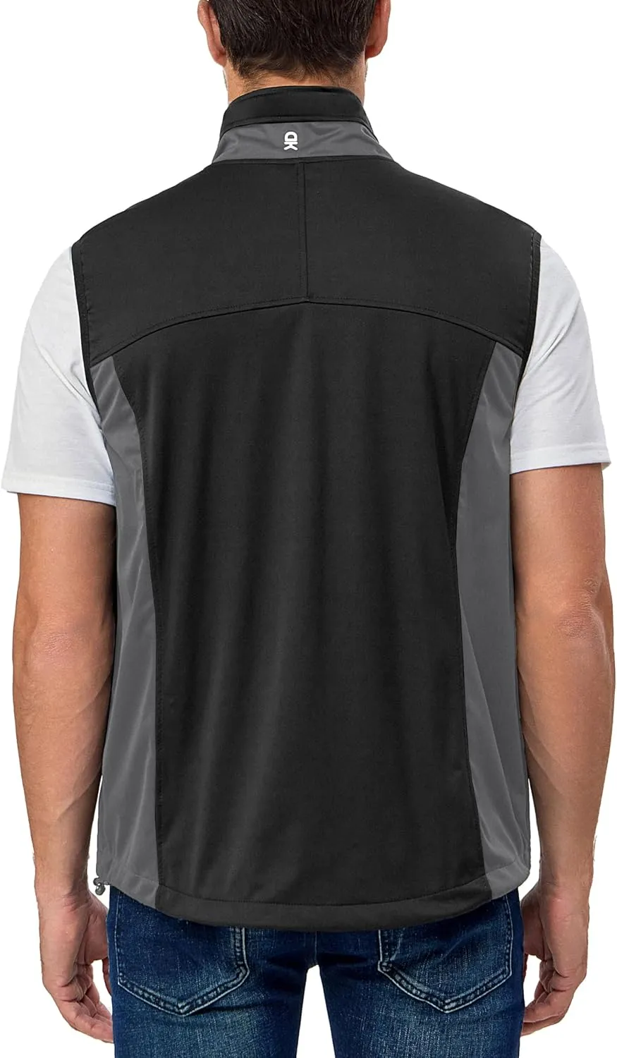 Little Donkey Andy Men's Softshell Vest, Lightweight Golf Vest Windproof Sleeveless Cycling Jacket for Running, Hiking