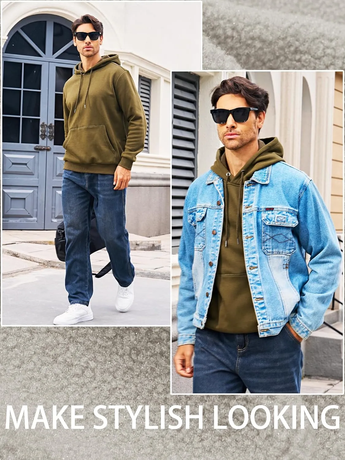 MAGCOMSEN Men's Active Hoodies Fleece Lined Sweatshirts Casual Athletic Workout Pullover With Kangaroo Pocket