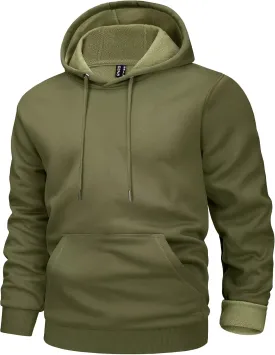 MAGCOMSEN Men's Active Hoodies Fleece Lined Sweatshirts Casual Athletic Workout Pullover With Kangaroo Pocket