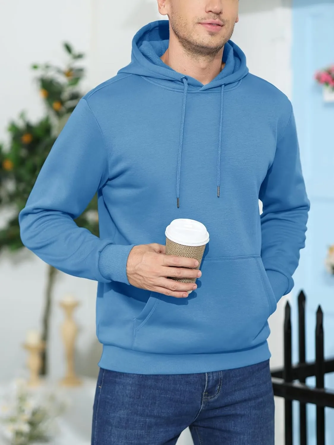 MAGCOMSEN Men's Active Hoodies Fleece Lined Sweatshirts Casual Athletic Workout Pullover With Kangaroo Pocket