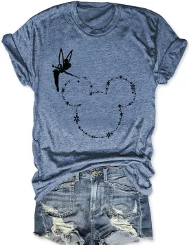 Magic Kingdom Castle Shirt Women Casual Vacation Holiday Short Sleeve Boho Clothes for Women Summer Fairy Cute Tops