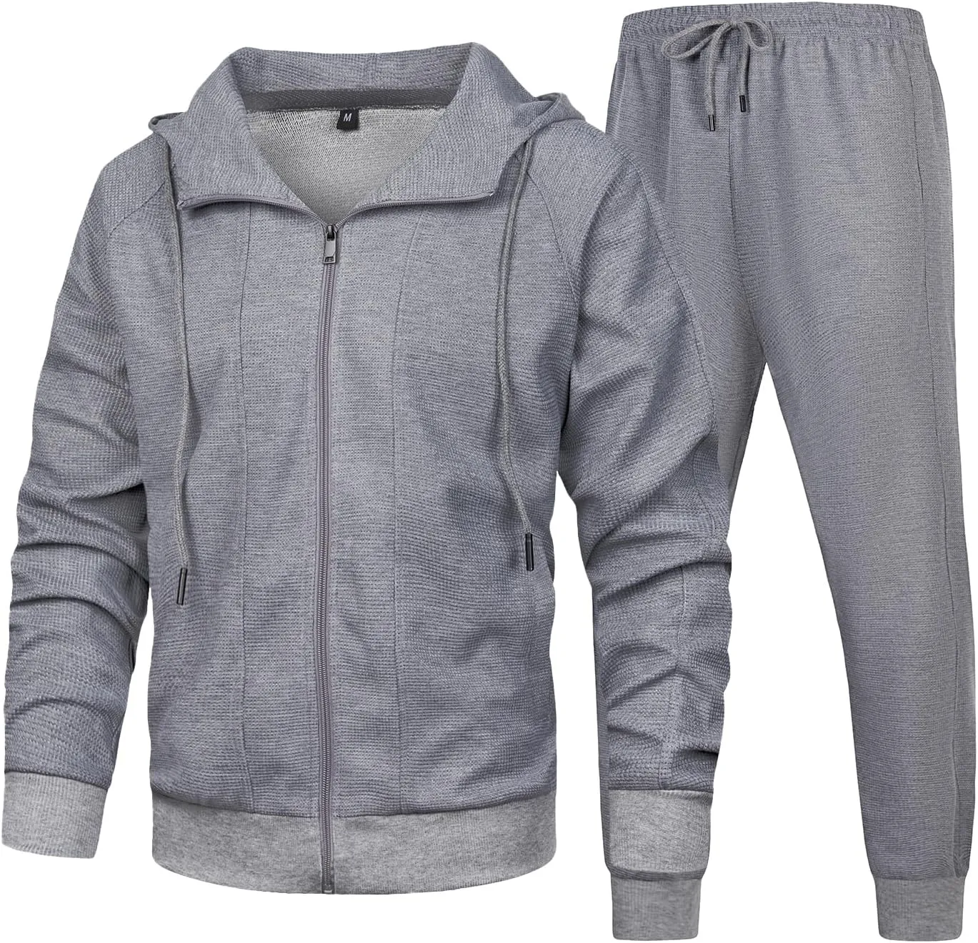 MANTORS Men's Hooded Athletic Tracksuit Full Zip Casual Jogging Gym Sweat Suits