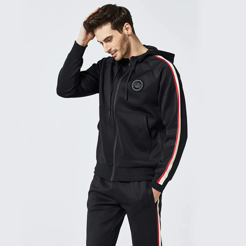 MANTORS Men's Hooded Athletic Tracksuit Full Zip Casual Jogging Gym Sweat Suits