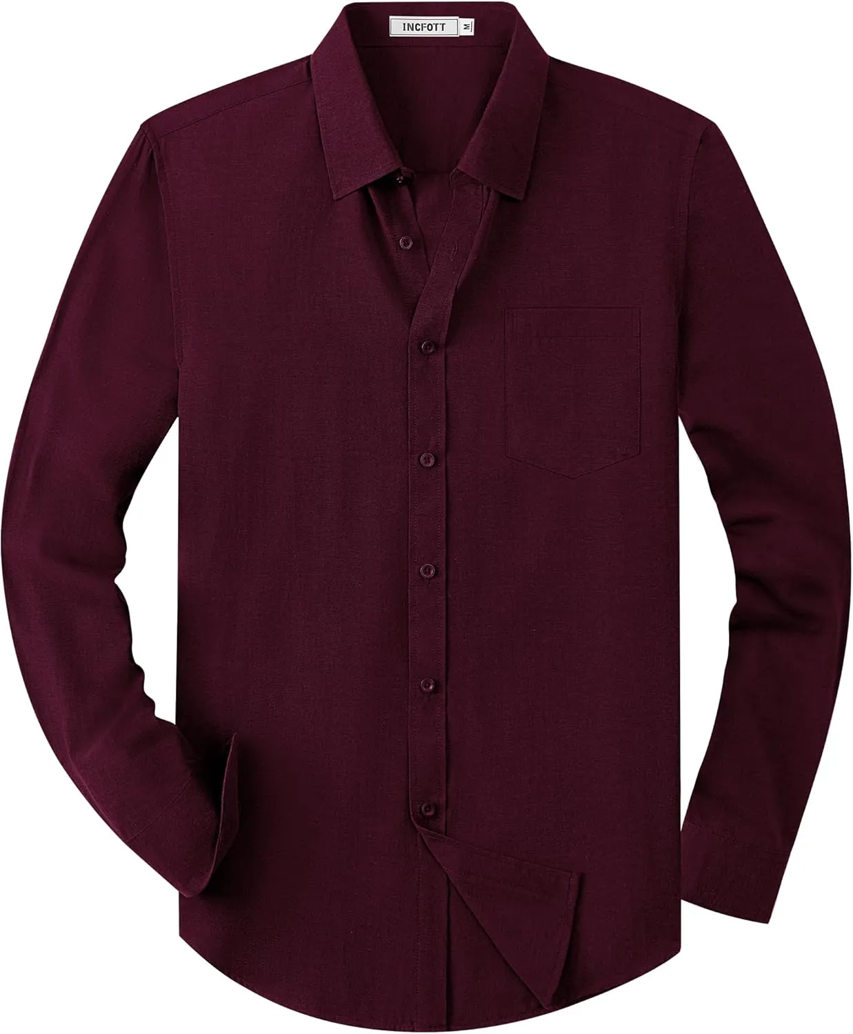 Mens Button Down Shirt Casual Oxford Shirts Untucked Dress Shirt for Men Long Sleeve Button Up Shirt with Pocket