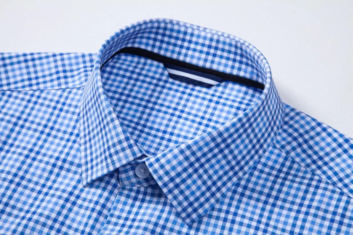 Mens Dress Shirts Stretch Long Sleeve Button Down Shirts Print Regular Fit Casual Busines Shirt