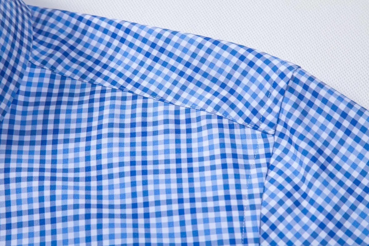 Mens Dress Shirts Stretch Long Sleeve Button Down Shirts Print Regular Fit Casual Busines Shirt