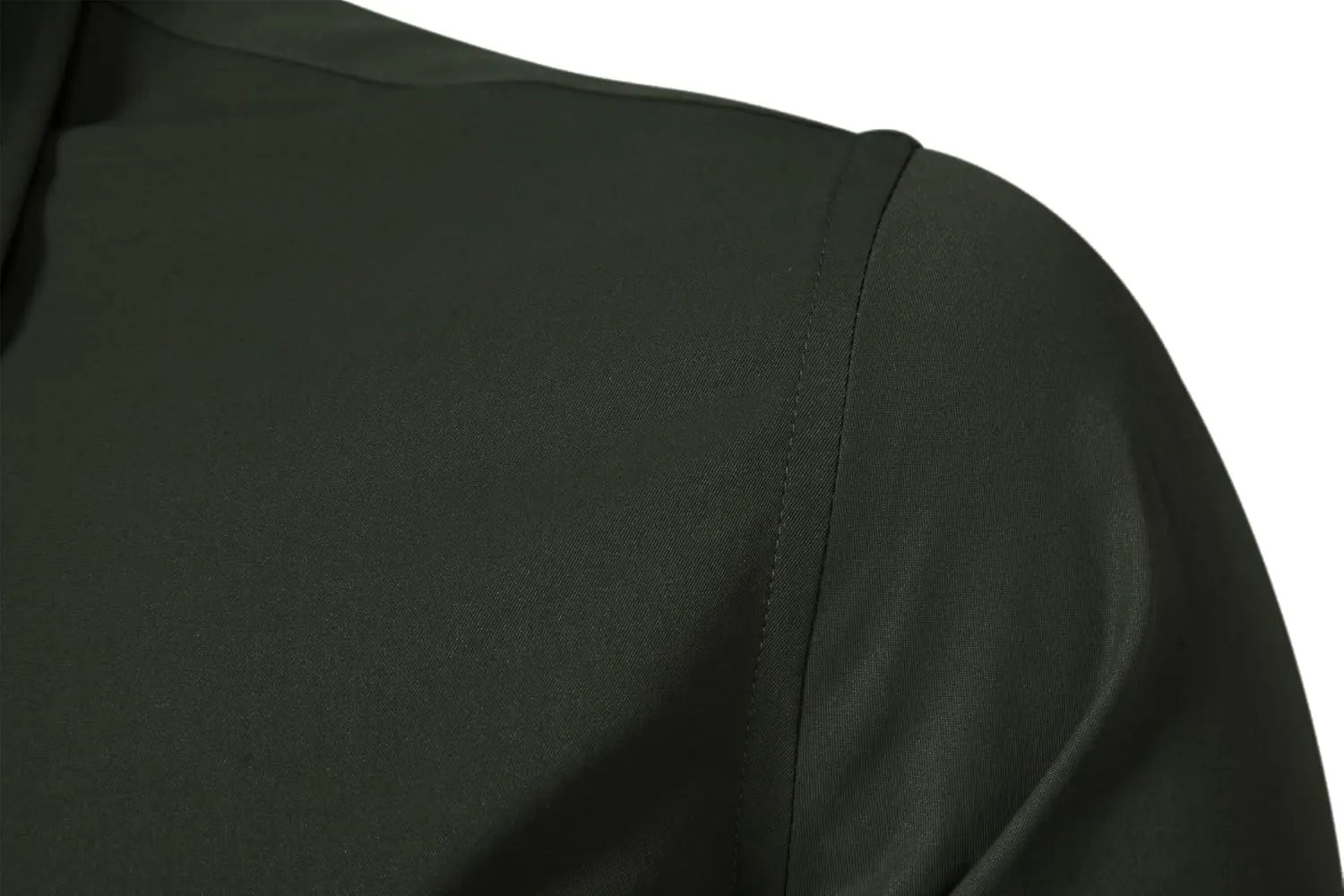 Men's Long Sleeve Button Up Shirts Solid Slim Fit Casual Business Formal Dress Shirt