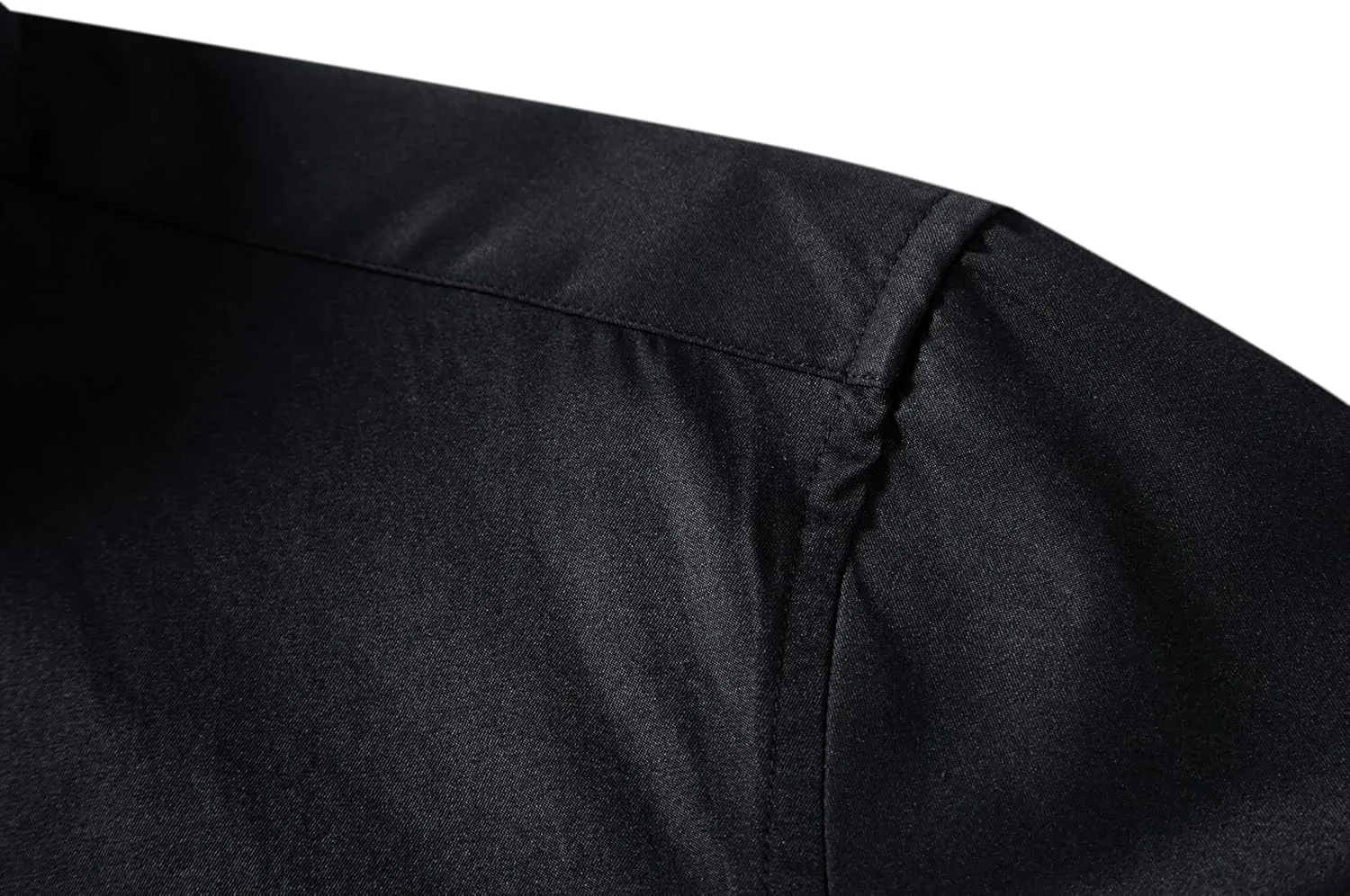 Men's Long Sleeve Button Up Shirts Solid Slim Fit Casual Business Formal Dress Shirt