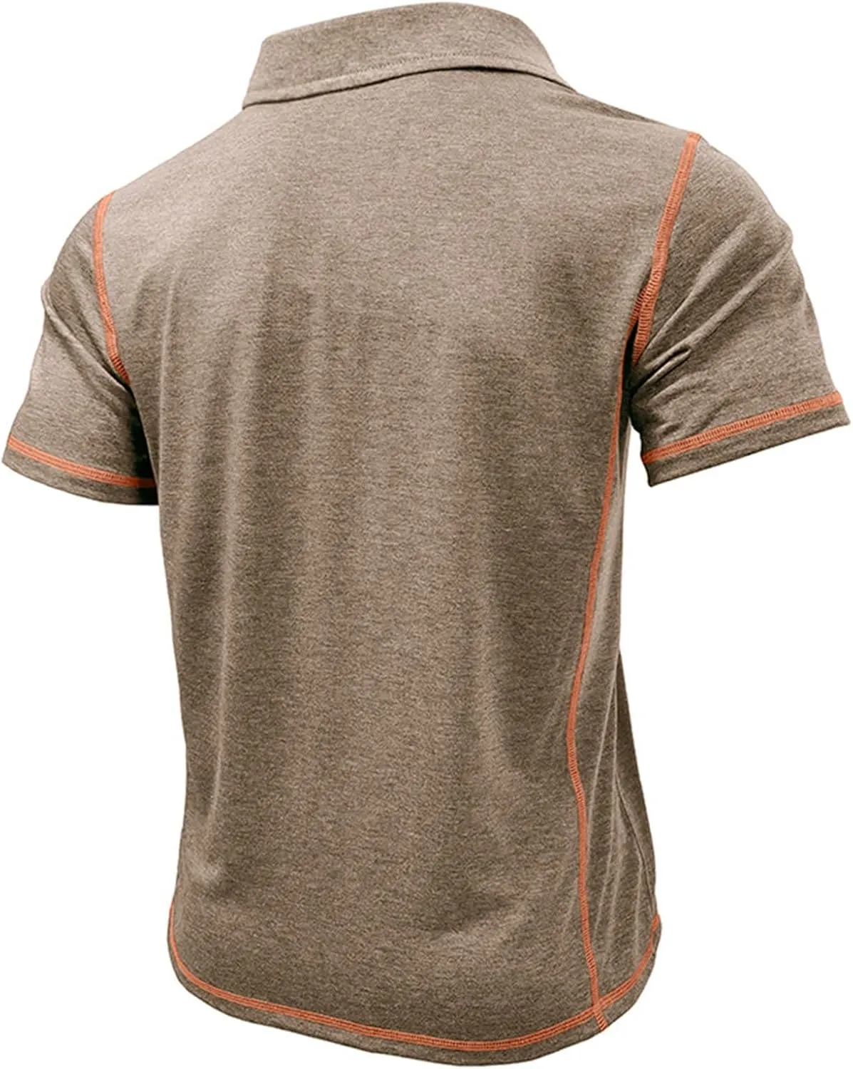 Mens Polo Shirts Short Sleeve Collared Button Polos Moisture Wicking Business Casual Work Golf Shirt with Pocket