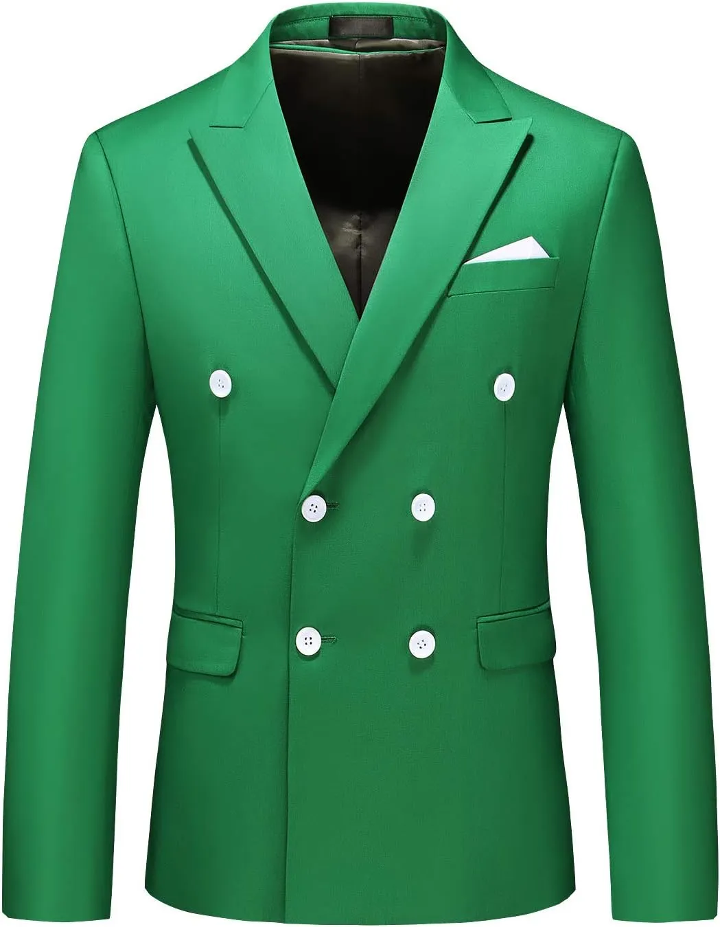 MOGU Mens 2 Piece Double Breasted Suit Slim Fit Tuxedo Blazer and Pants for Wedding Prom Homecoming