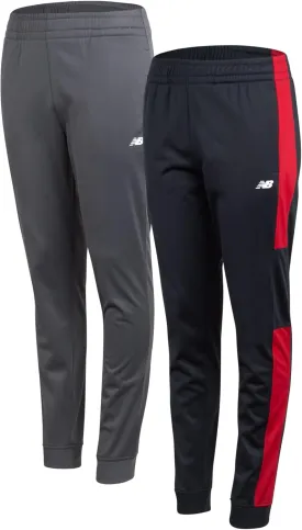 New Balance Boys Sweatpants - 2 Pack Performance Tricot Activewear Boys Joggers Athletic Pants with Zip Pockets (Size: 4-20)
