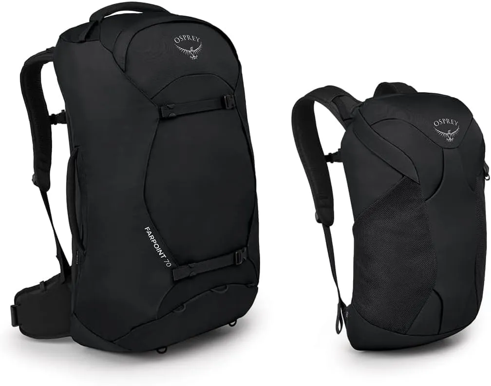 Osprey Farpoint 70L Men's Travel Backpack, Black